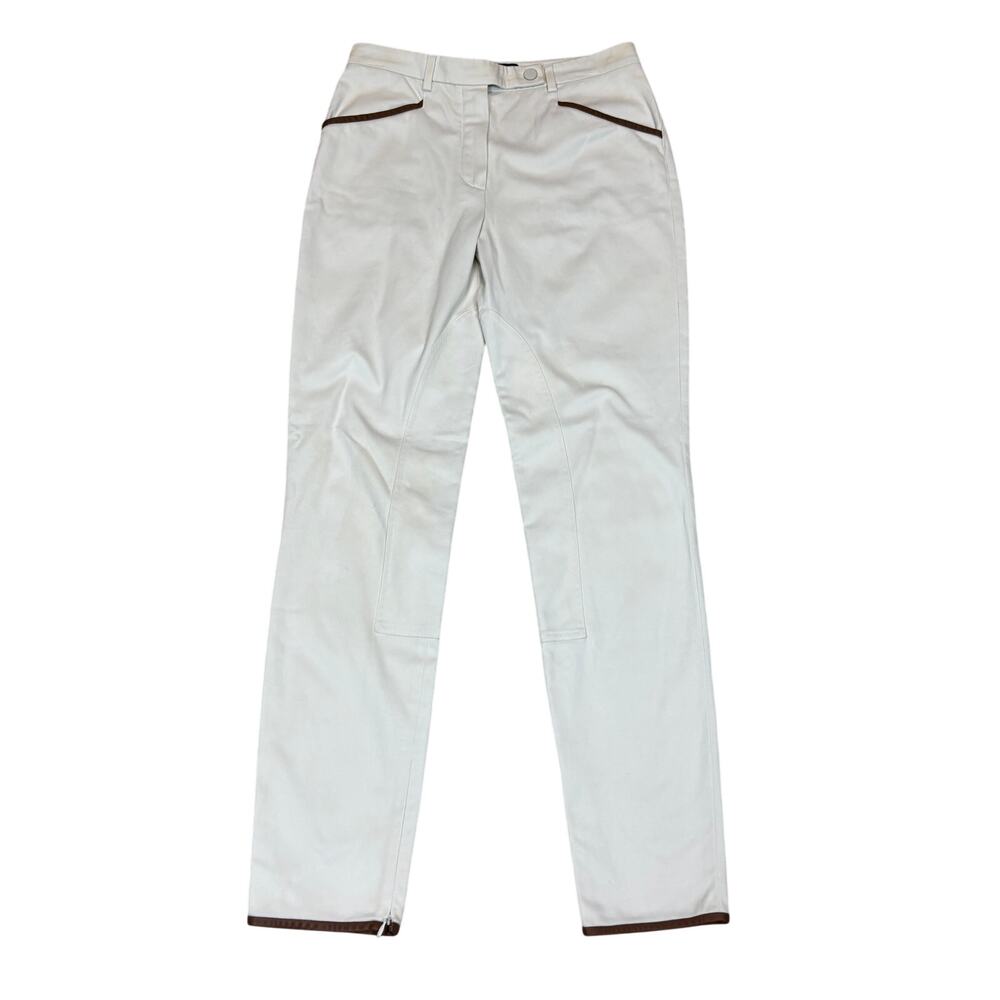 Loro Piana Ricky Ice Stretch Cotton Riding Pants Lambskin Women's 38